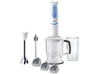 Braun 4191-Mq5260whbl Stavblender 1000 W Med Målebæger, Med Shaker, Turbofunktion Hvid-Blå