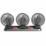 (Universal USB)LBQ Auto Cooling Fan Creative Kolmipäinen Automotive Sähkötuuletin USB 2 Nopeutta Auton Hiljainen Tuuletin Holkkilaakerille Autotarvikkeet