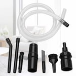 8pcs/set Plastic Black Vacuum Cleaner Attachments  Car Interior