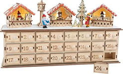 Small Foot 1290 Calendrier de l'Avent, Bois, Marron, 40 x 10 x 22 cm