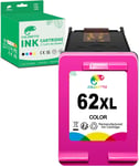 62 XL Cartouche d'encre Remplacement pour HP 62XL Envy 5540 5541 5542 5543 5544 5545 5547 5548 5640 5642 5643 5644 5646 5660 7640 7643 7645 OfficeJet 5740 5742 5744 8040 8045 200 250 252