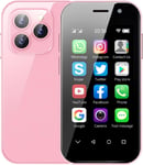 Mini Smartphone Débloqué 4g Téléphone Portable 3,0 Pouces,Double Carte Sim,Batterie 2600 Mah,Appareil Photo 2mp + 5mp,Déverrouillage Du Visage,Téléphone Pour Enfants(Rose,3 Go + 32 Go)(Q791)