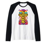 No Worries God-Got Me Hippie Retro Christian Religion Jesus Raglan Baseball Tee