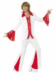 1970's Disco Man Super Trooper,red & White - Smiffy's Fancy Dress Costume