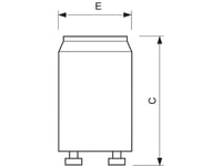 Philips S10 4-65W Sin 220-240V Wh, Glimtändare, Vit, 1 Styck, 65 W, 220 - 240 V, 21,5 Mm