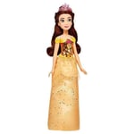 Disney Prinzessin Schimmerglanz Belle Puppe, Modepuppe mit Rock und Accessoires,