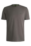 BOSS Mens Tee Stretch-Cotton Regular-fit T-Shirt with Contrast Logo