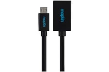 Maplin USB-A Female to Micro USB-B Male Cable Supports On The Go OTG, 0.15m