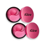 iGlow Refreshing Raspberry Eye Patches - Øyemaske - Duo Pack