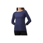 BODYWEAR LTD - Woman's Long Sleeve Round Neck T-Shirt Top - Stylish and Versatile - Casual Wear - Relaxed Fit - Everyday Comfort - Perfect Wardrobe Essential for All Seasons (Navy Blue, UK Size S/M)