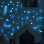 Ccykxa - Etoiles Phosphorescentes Plafond, Lumineuses Vie Marine Stickers, Brille Dans Monde Sous-Marin Stickers Muraux Enfants Pour Chambre Bébé