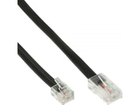 Inline 18863, 3 M, Rj45, Rj11, Svart, Jack