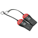 2Pcs USB 2.0 Lecteur de Carte Mémoire Card Adaptateur Corde pour Micro SD M2