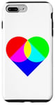 Coque pour iPhone 7 Plus/8 Plus Rouge Vert Bleu RGB Couleur Modèle Artiste Forme Coeur