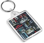 Retro Radios Keyring - IP02 - Cassette Tape Vintage Music Boombox Gift #14242