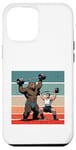 Coque pour iPhone 12 Pro Max Ours homme haltérophilie force entraînement fitness