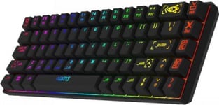 Aqirys Tastatur Aqirys Mekanisk Tastatur 65%/68 Taster Dual Mode: Wirelles&Bt+Wired Mira Svart