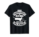 Never Underestimate An Old Plane Spotter T-Shirt