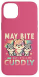 Coque pour iPhone 14 Plus May Bite But Still Jouet de jeu en forme de loup en fourrure