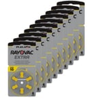 Hörapparatsbatterier 10 gul | Rayovac Extra Advanced | 6-pack | 10st $$