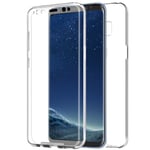 For Samsung Galaxy S8Plus Full Body 360 Silicone Gel Clear Dual Case Cover