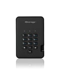 iStorage diskAshur2 256-bit 1TB USB 3.2 secure encrypted hard drive - Black IS-DA2-256-1000-B