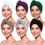 Kvinnor Turbaner Och Head Wraps, Skull-Caps, Turban Flower 6PCS 1