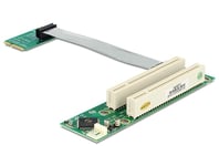 Delock Riser Card Mini PCI Ex. > 2x PCI with flexible cable 13cm left insertion