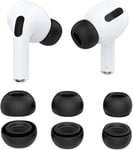 Embouts pour Airpods Pro, 3 Paires de Coussinets d'oreille en Silicone de Remplacement, Embouts Anti-Perte compatibles avec Apple Airpods Pro 2019-Noir.[G1089]