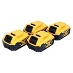 Lataussarja DeWALT DCB 184 P4 18 V 5.0 Ah/5000 mAh 4 kpl XR-litiumioniakku - lataustason ilmaisimella