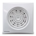 EnviroVent Silent 100 Ultra Quiet WC & Bathroom Extractor Fan With Timer SIL100T