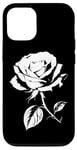 Coque pour iPhone 14 Rose Blanc sur Noir Vintage Urban Cool Design 2 Formes Mania