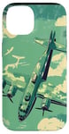 Coque pour iPhone 14 Bombardier B-17G Green Pop Art Tropical B-17 Flying Fortress de la Seconde Guerre mondiale