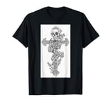 Tattoo Sketch Mexican Art Rose Dia Skull art T-Shirt