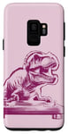 Coque pour Galaxy S9 Trex Dinosaure DJ électronique Beats Musique Art Drôle