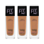 Maybelline Fit Me Dewy + Smooth Foundation 30ml - 315 Soft Honey x3