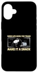 Coque pour iPhone 16 Plus When Life Gives You Trash Make It A Snack Funny Ibis Ibis