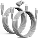 USB C to USB C Long Charger Cable 60W (2M+2M+Adapter) STRONG Braided Type C to C Cable Fast Charging Data Lead Compatible with iPhone 15, iPad Pro 2022, MacBook Pro, Samsung S24/S23/S22/A14/A54,Switch