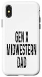 Coque pour iPhone X/XS Gen X Midwestern Dad Since Funny Generation X Saying Humour