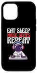 Coque pour iPhone 12/12 Pro Producteur de musique Beatmaker Eat Sleep Make Beats Repeat