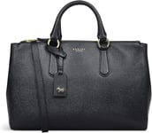 Radley Black Satchel Bag Medium Handbag Zip Top Handle Multiway Hampstead