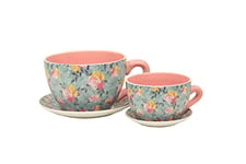 Mimbre Natural Deux Set De Deux Pots Tasses S/2 (33×25.5×16)