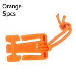 5pcs Elastic Cord Molle Webbing Clip Orange(5pcs)