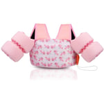 Badväst för barn med tecknad design: Arm Floaties 13-70lbs - Poolflottor med axelremmar för barn som lär sig simma pink whale for kids 30 to 70 lbs