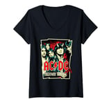 Womens AC/DC Highway To Hell Illustration V-Neck T-Shirt