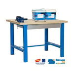Simonrack - Kit Etabli avec tiroir 865x1500x750mm Bleu/Bois - BT6-BOX 1500
