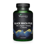 Complexe Maca Noire 5000 mg | Avec Ginseng, L-Arginine, Tribulus, Zinc | Pre Workout + Énergie Booster | 120 Gélules | Vegan & Sans Additifs | Vegavero®