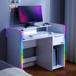 X Rocker Electra Desk with Wirelesss Charging and LED Lights