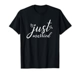 Just Married Wedding Gift Couples Beach Vacation Honeymoon T-Shirt