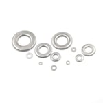 50pcs M1.6-m14 Stainless Steel Flat Washers Repair Kit Tool To 0 M4*9*0.8